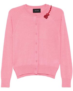 Simone Rocha Flower-Embellished Cardigan - Pink