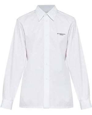 Givenchy Embroidered-Logo Shirt - White