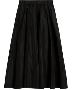 Aspesi Elasticated-Waist Midi Skirt - Black