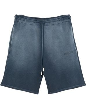 Off-White c/o Virgil Abloh Drawstring Ombre-effect Shorts - ブルー