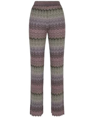 Missoni Zig Zag-Pattern Pants - Gray