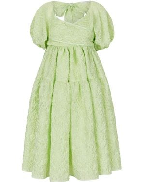 Cecilie Bahnsen Ammi Textured-Finish Dress - Green