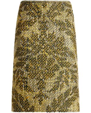 Etro Jacquard Basketweave Skirt - Green