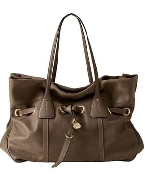 Borbonese Large Prive Tote Bag - Brown