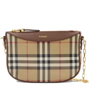 Burberry Mini Check Chain Bag - Grey
