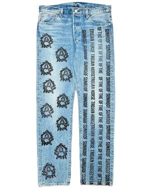 DENIM TEARS X Levi's X Virgil Abloh Sunroof Of The Trojan Horse Jeans - Blue