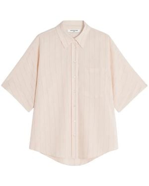 Maison Kitsuné Pinstripe Short-Sleeve Shirt - Natural