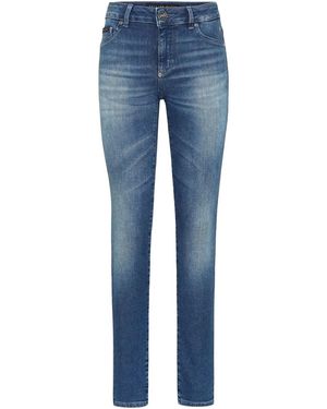 Philipp Plein Jean À Logo Brodé - Blue