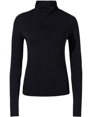 Perfect Moment Seamless Hooded Top - Black