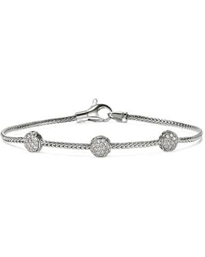 John Hardy Jh Essential Diamond Station Bracelet - White