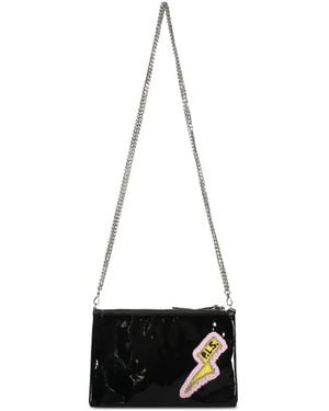 Philosophy Di Lorenzo Serafini Lightning-Patch Leopard-Print Clutch Bag - White