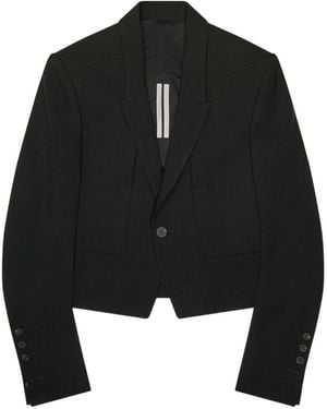 Rick Owens Buttoned Cotton Jacket - Black