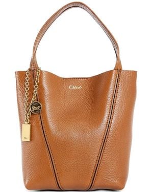 Chloé Small Spin Tote Bag - Brown