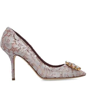 Dolce & Gabbana Powder Calf Leather With Heel - Pink
