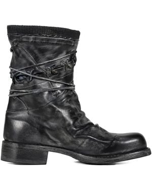 NO/FAITH STUDIOS Bikerstiefel aus Leder - Schwarz