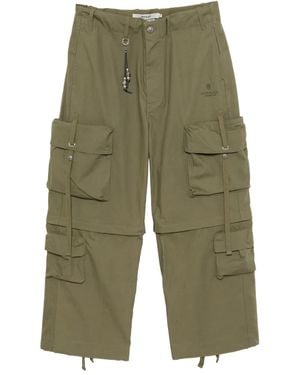 A Bathing Ape Cargo Wide-Leg Trousers - Green