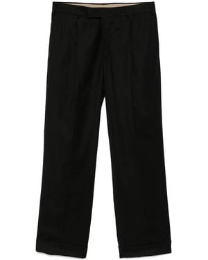 PT Torino Pleat-Detail Trousers - Black