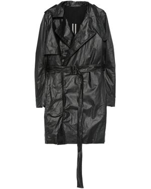 Rick Owens Jas Met Ceintuur - Zwart