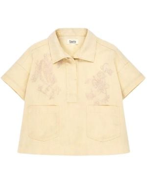 Psophia Embroidered Blouse - Natural