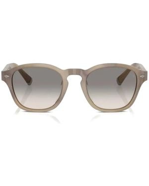 Brunello Cucinelli Marbled Round-Frame Sunglasses - Grey