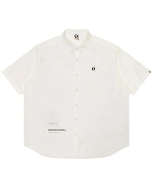 Aape By A Bathing Ape Logo-Appliqué Cotton Shirt - White