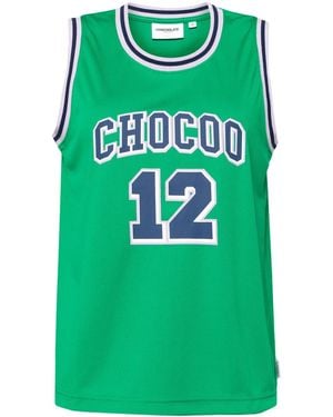 Chocoolate コントラストトリム タンクトップ - グリーン