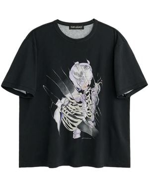 Our Legacy T-Shirt mit Print - Schwarz