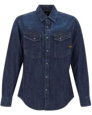 G-Star Dakota Logo-Patch Shirt - Blue