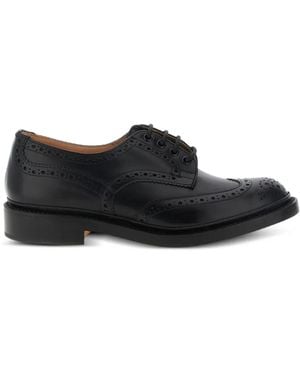 Tricker's Bourton Brogue Lace-Up Derby Shoes - Black