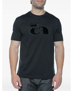 Emporio Armani Logo-Patch T-Shirt - Black