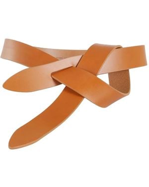 Isabel Marant Knotted leather belt - Marrón