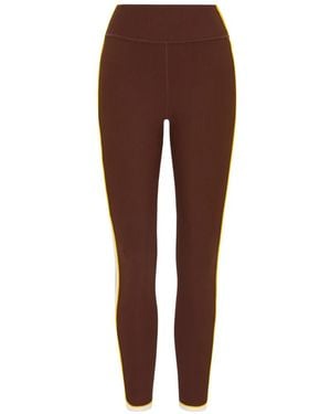 The Upside Rhythm Side-Stripe Leggings - Brown