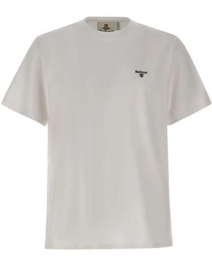Barbour Camiseta Essential Con Logo Bordado - Gris
