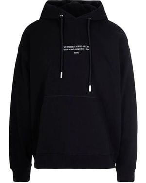 Off-White c/o Virgil Abloh Logo-Print Hoodie - Blue