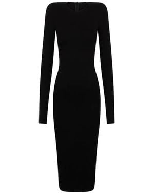 DSquared² Long-Sleeve Midi Dress - Black