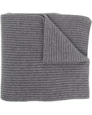 Malo Ribbed Cashmere Scarf - Gray