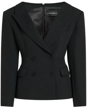 KARL LAGERFELD Kl Studio Wide Shoulder Blazer - Black