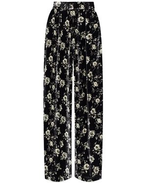 R13 Pants With A Floral Motif - Black