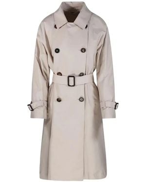 Max Mara Belted Double-Breasted Coat - White