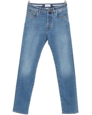 Jacob Cohen Bard Contrast-Stitching Slim-Fit Jeans - Blue