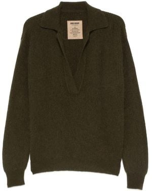 Uma Wang Pull À Col V - Vert