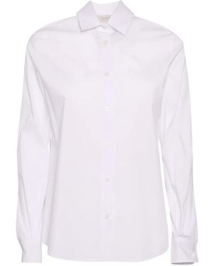 Mazzarelli Long-Sleeve Collared Shirt - White