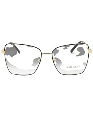 Jimmy Choo Square-Frame Glasses - Metallic