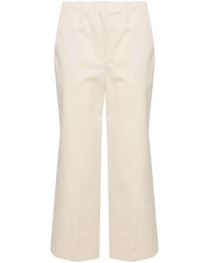 Theory Mid-Rise Cropped Pants - Natural