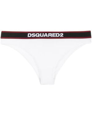 DSquared² Tanga Mit Logo - Weiß