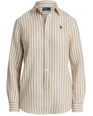 Polo Ralph Lauren Striped Button-Up Shirt - Natural