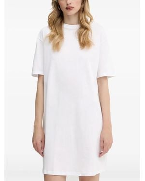 ARMANI EXCHANGE Short-Sleeve Mini T-Shirt Dress - White