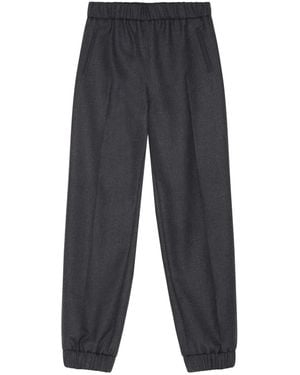 Ganni Elasticated-waistband trousers - Azul
