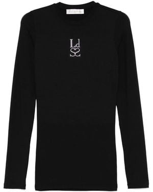 Ludovic de Saint Sernin Long-Sleeve Stud T-Shirt - Black