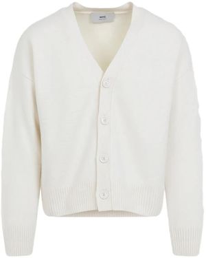 Ami Paris Ami De Coeur Cardigan - Weiß